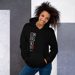 Compassion Heart - Unisex Hoodie- White Print