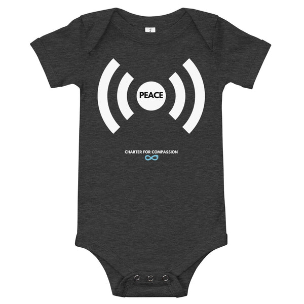 Peace - Onesie - White Print