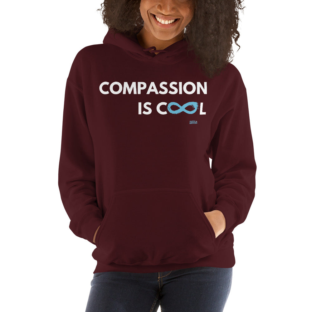 Compassion is Cool - Unisex Hoodie - White Print