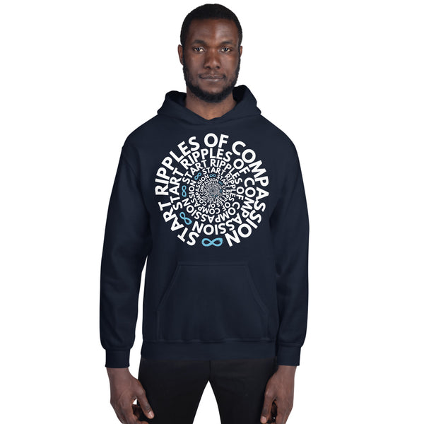 Ripples Twist - Unisex Hoodie - White Print