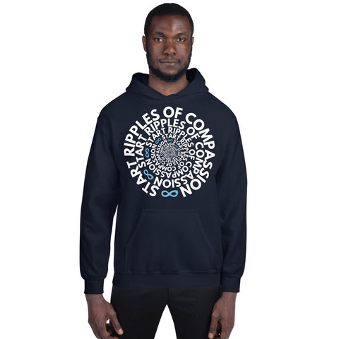 Ripples Twist - Unisex Hoodie - White Print