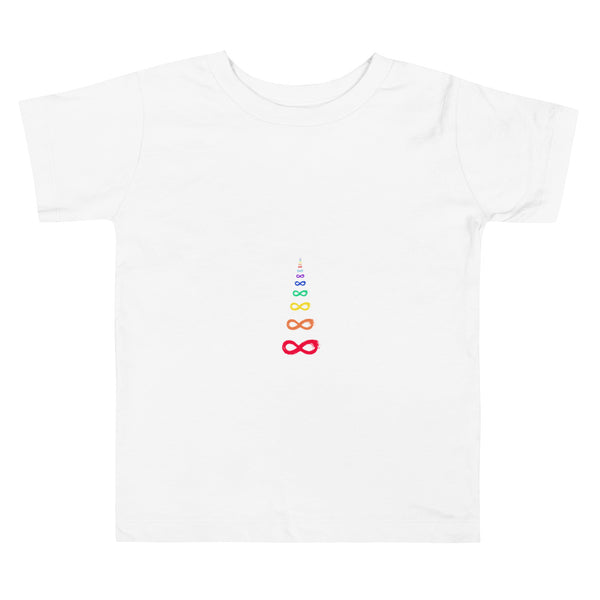 Ripples - Toddler Tee - Rainbow White Print
