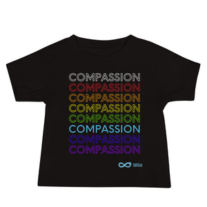 Compassion English - Baby Tee - Rainbow White Print