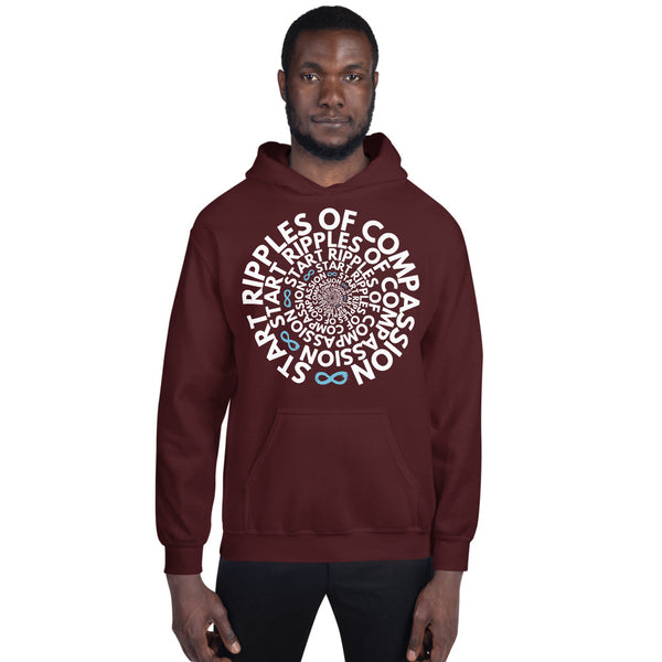 Ripples Twist - Unisex Hoodie - White Print