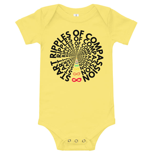 Ripples - Onesie - Rainbow Black Print