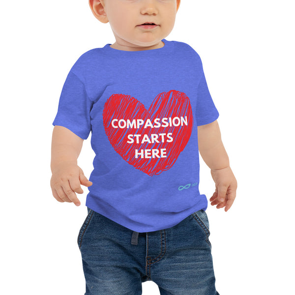 Compassion Starts Here - Baby Tee - White Print