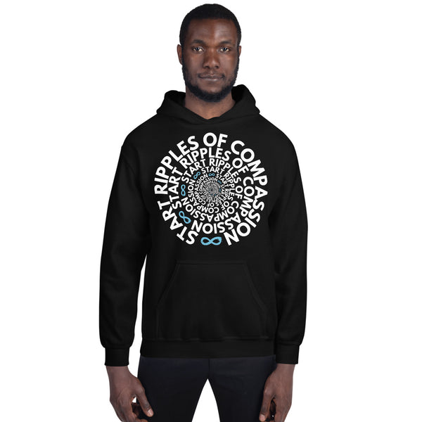 Ripples Twist - Unisex Hoodie - White Print