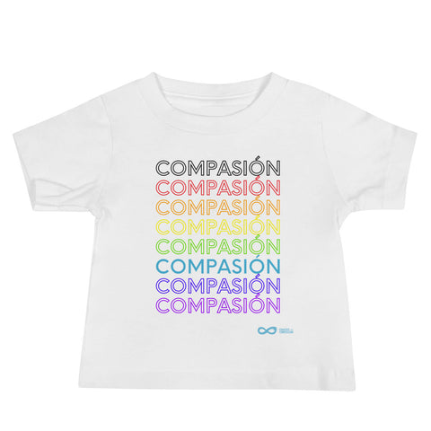 Compassion Spanish - Baby Tee - Rainbow Black Print