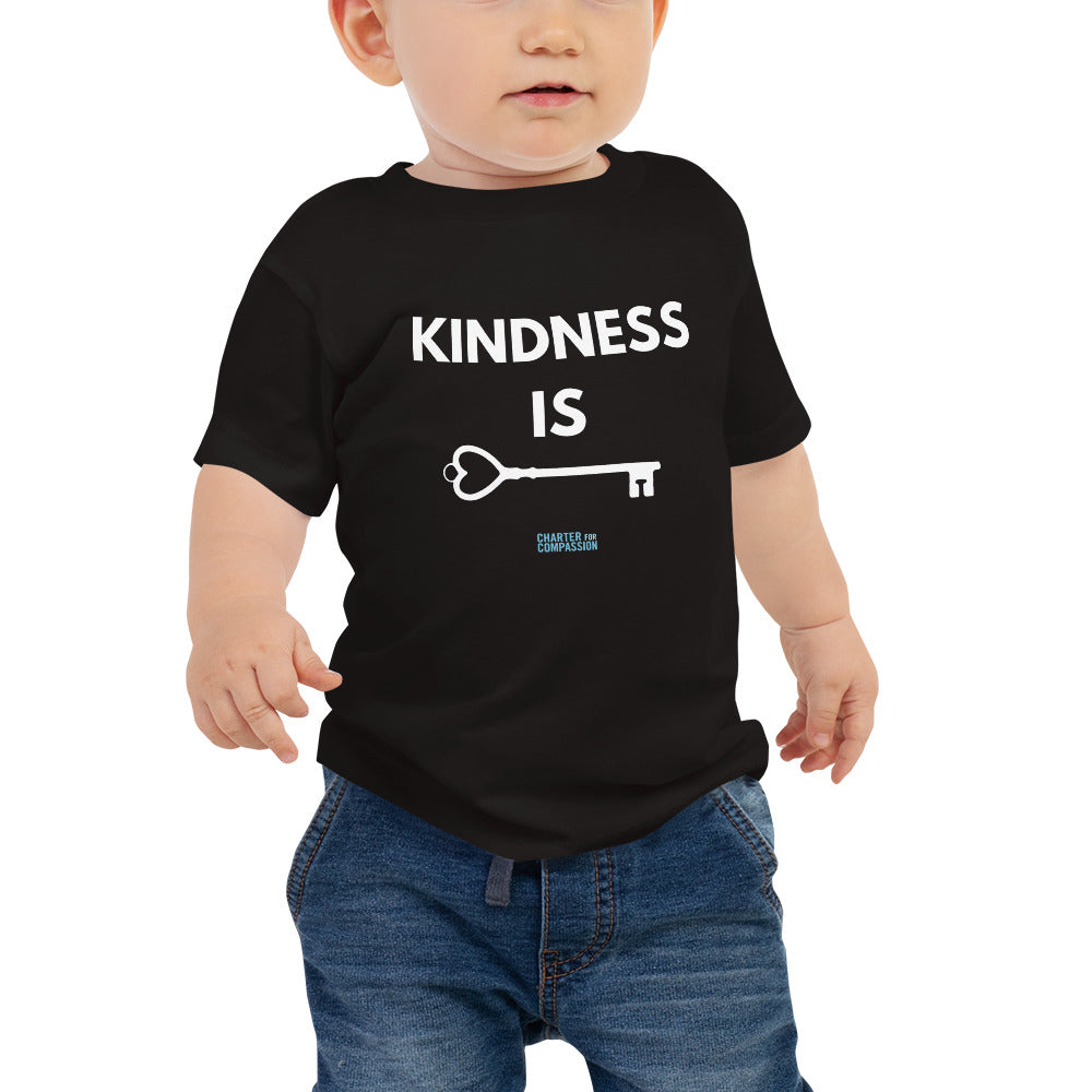 Kindness is Key - Baby Tee - White Print