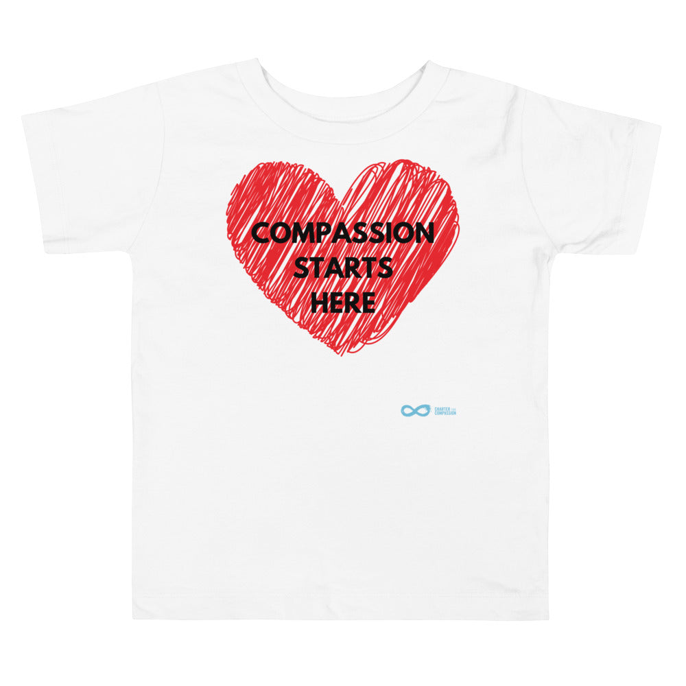Compassion Starts Here - Toddler Tee - Black Print