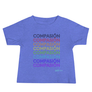 Compassion Spanish - Baby Tee - Rainbow Black Print