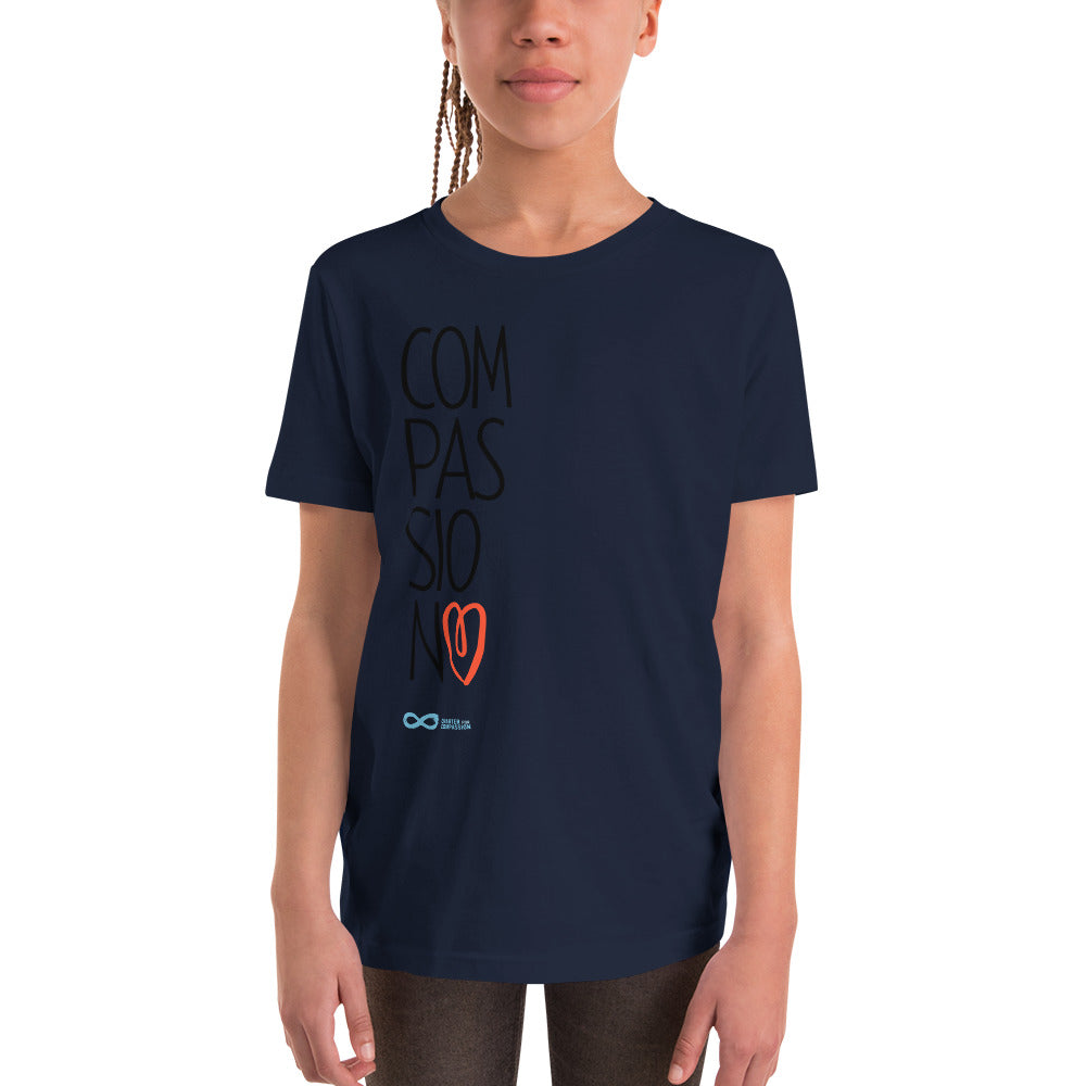 Compassion Heart - Youth Unisex T-Shirt - Black Print