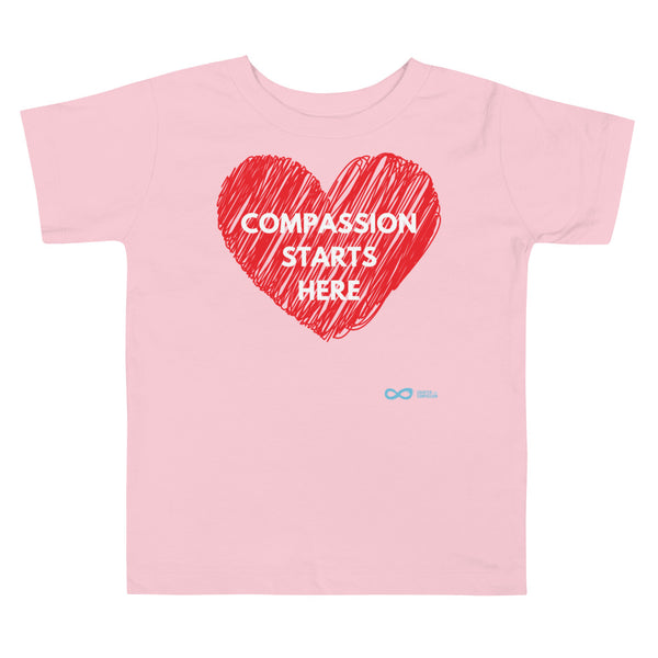 Compassion Starts Here - Toddler Tee - White Print