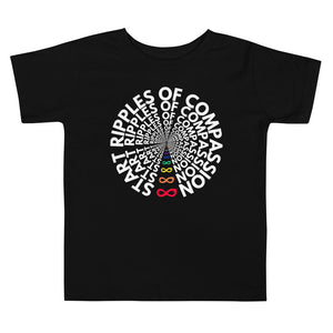 Ripples - Toddler Tee - Rainbow White Print