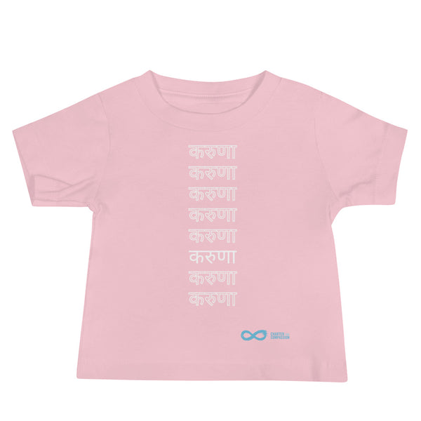 Compassion Hindi - Baby Tee - White Print