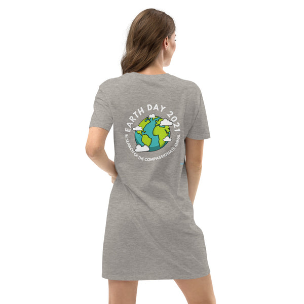 Earth Day Compassionate Animal 2021 ELEPHANT - Organic cotton t-shirt dress, night shirt