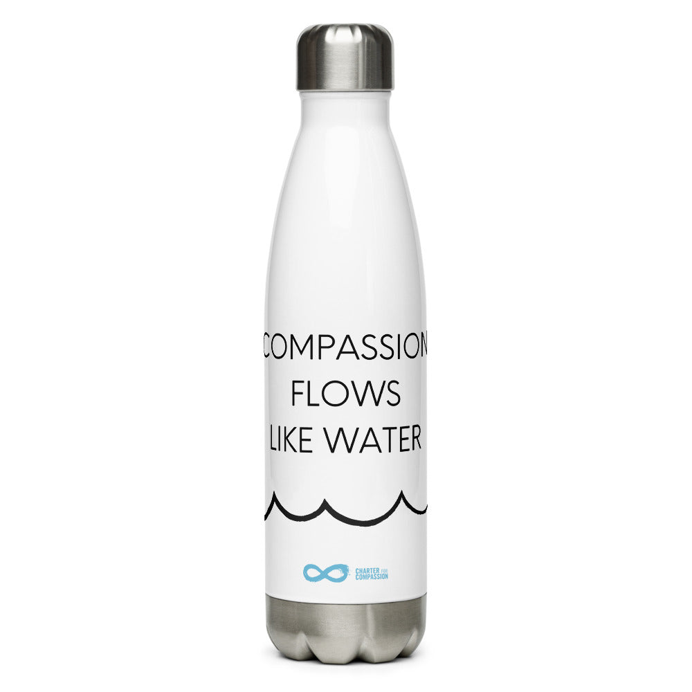 Compassion Flows Like Water - Stainless Steel Water Bottle