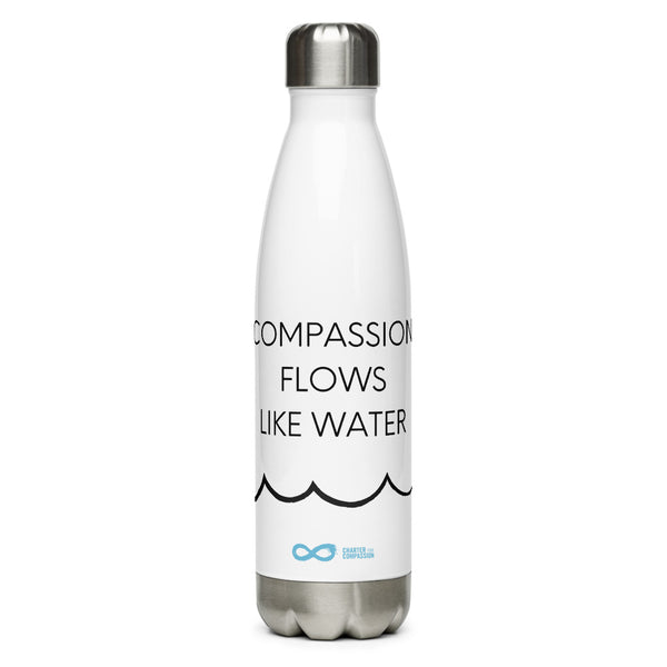 Compassion Flows Like Water - Stainless Steel Water Bottle