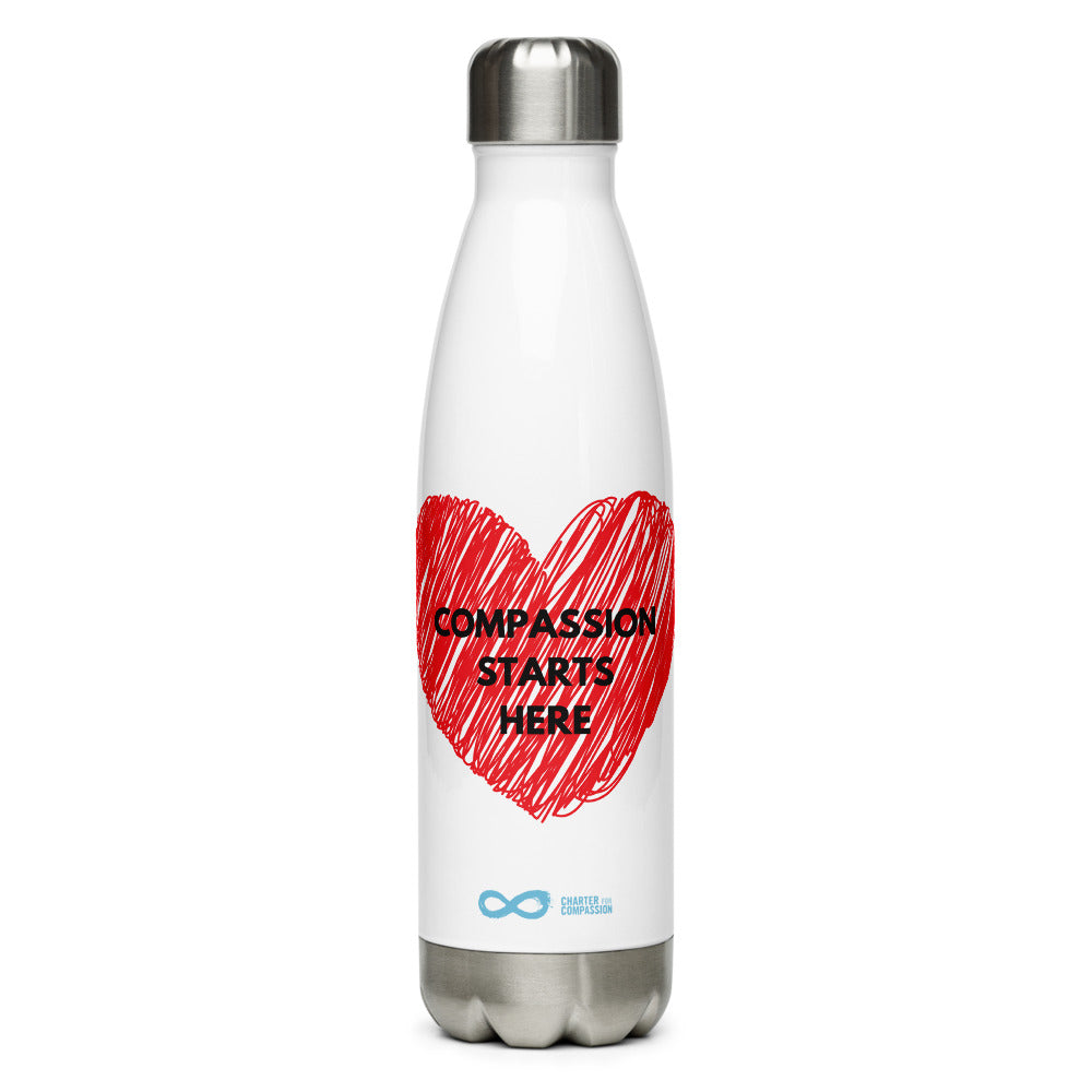 Compassion Starts Here - Stainless Steel Water Bottle