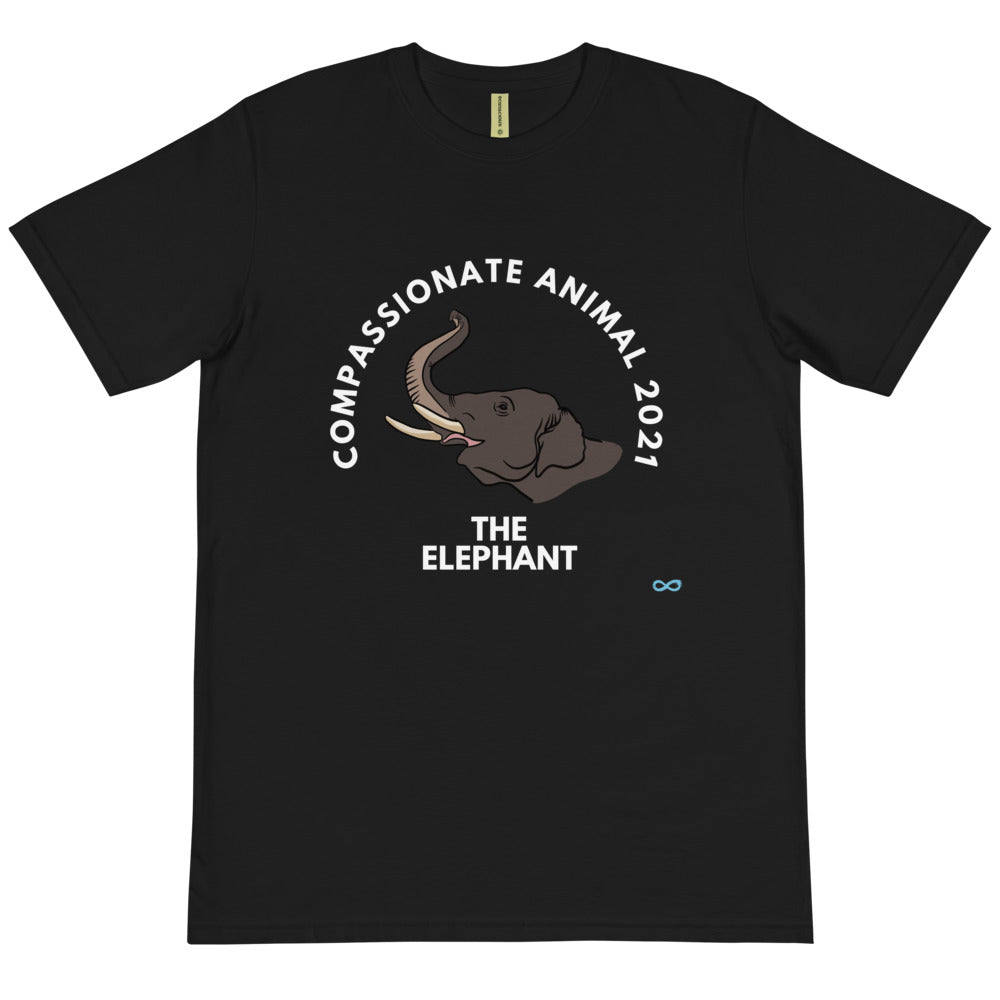 Earth Day Compassionate Animal 2021 ELEPHANT - Organic cotton t-shirt dress, night shirt - NO BACK LOGO